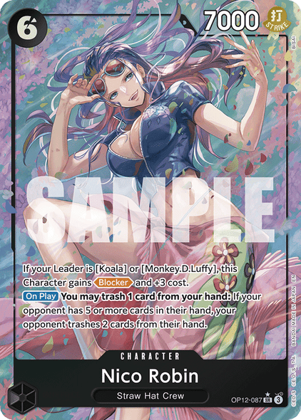 OP12-087, SR, Nico Robin (Alternate Art)