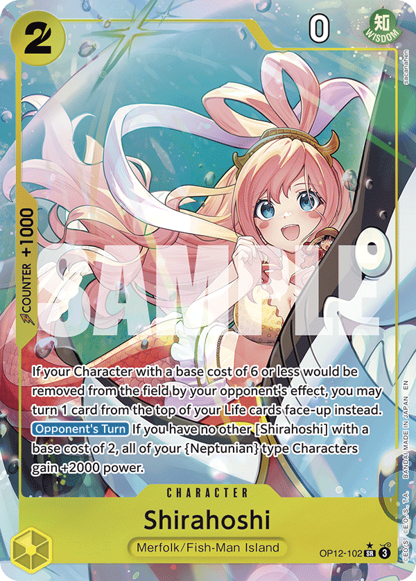 OP12-102, SR, Shirahoshi (Alternate Art)