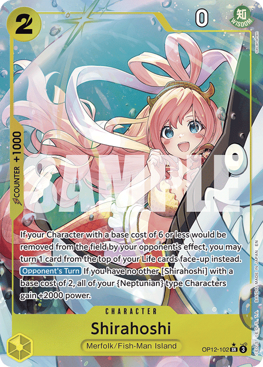 OP12-102, SR, Shirahoshi (Alternate Art)