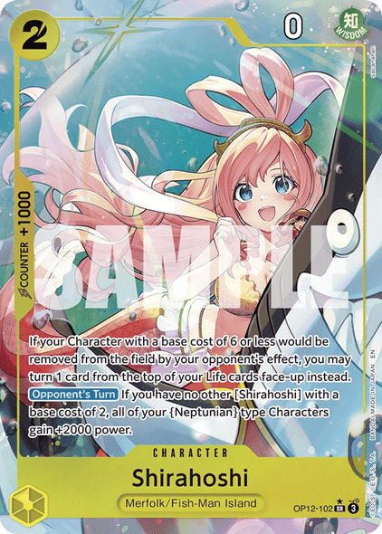 OP12-102, SR, Shirahoshi (Alternate Art)