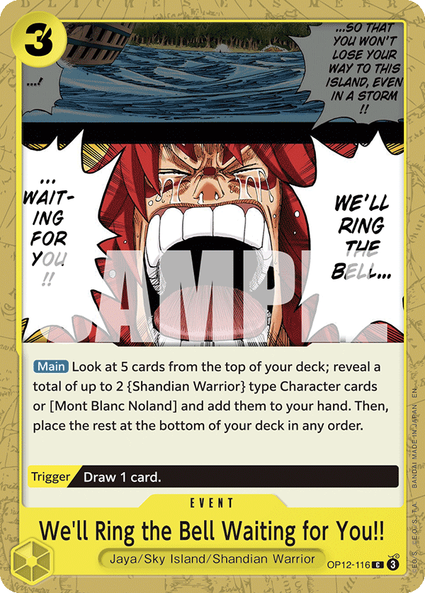 OP12-116, C, We'll Ring the Bell Waiting for You!!