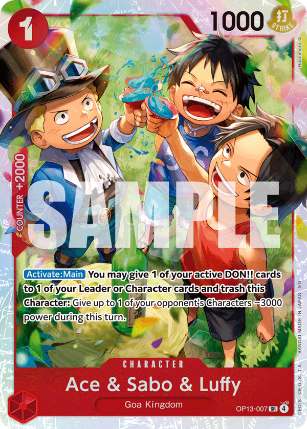 OP13-007, SR, Ace & Sabo & Luffy