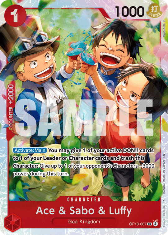 OP13-007, SR, Ace & Sabo & Luffy