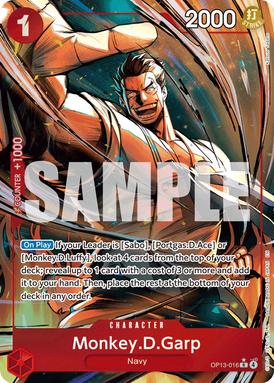 OP13-016, R, Monkey.D.Garp (Alternate Art)