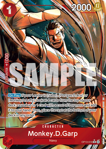OP13-016, R, Monkey.D.Garp (Alternate Art)