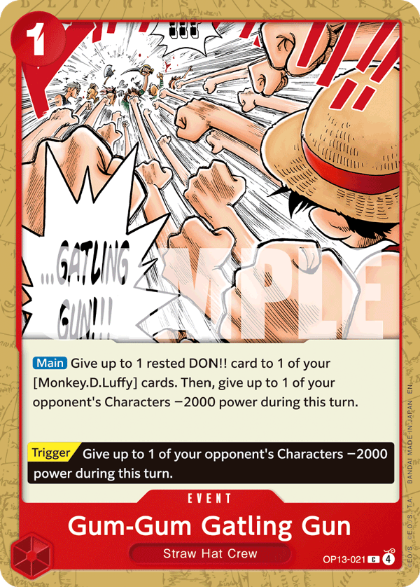 OP13-021, C, Gum-Gum Gatling Gun