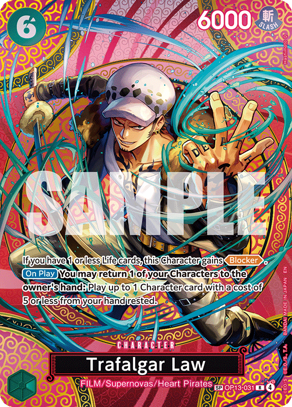 OP13-031, R, Trafalgar Law (OP15 Special Rare)
