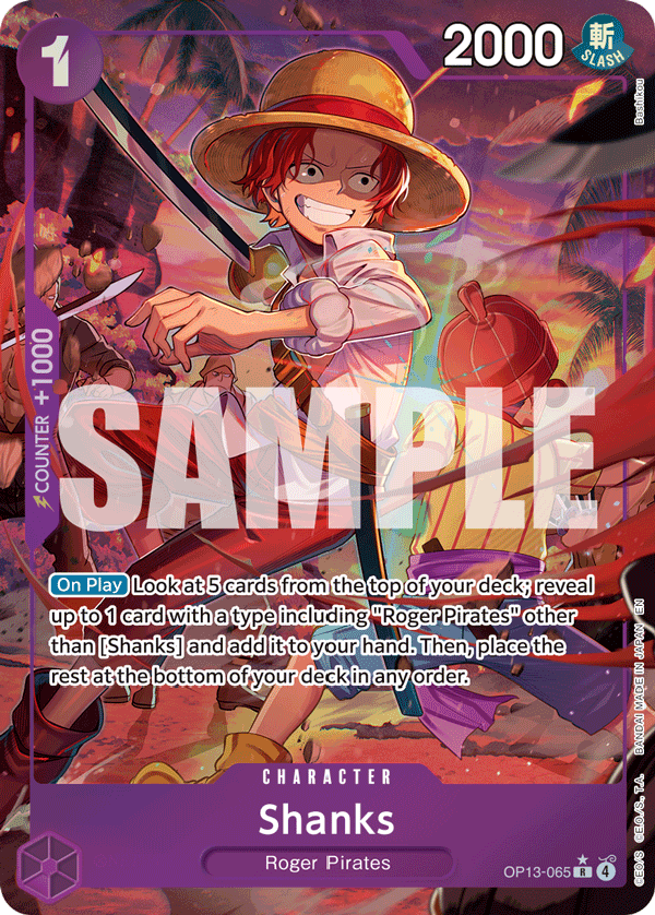 OP13-065, R, Shanks (Alternate Art)