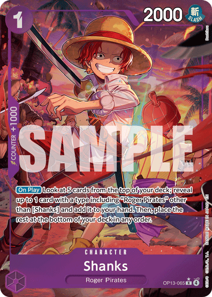 OP13-065, R, Shanks (Alternate Art)