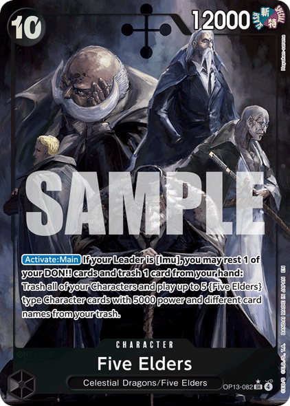 OP13-082, SR, Five Elders (Alternate Art)