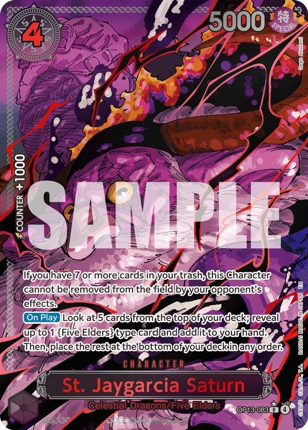OP13-083, R, St. Jaygarcia Saturn (Red Alternate Art)