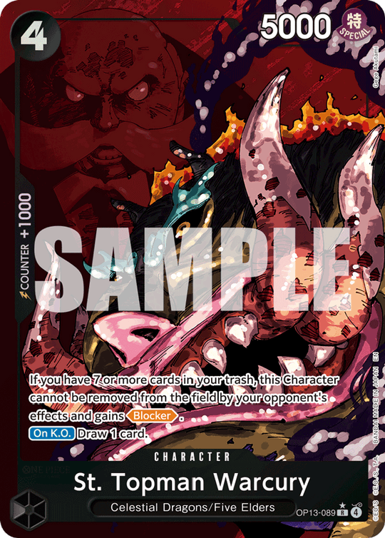 OP13-089, R, St. Topman Warcury (Alternate Art)