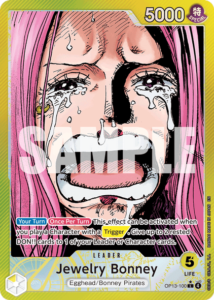 OP13-100, L, Jewelry Bonney (Alternate Art)
