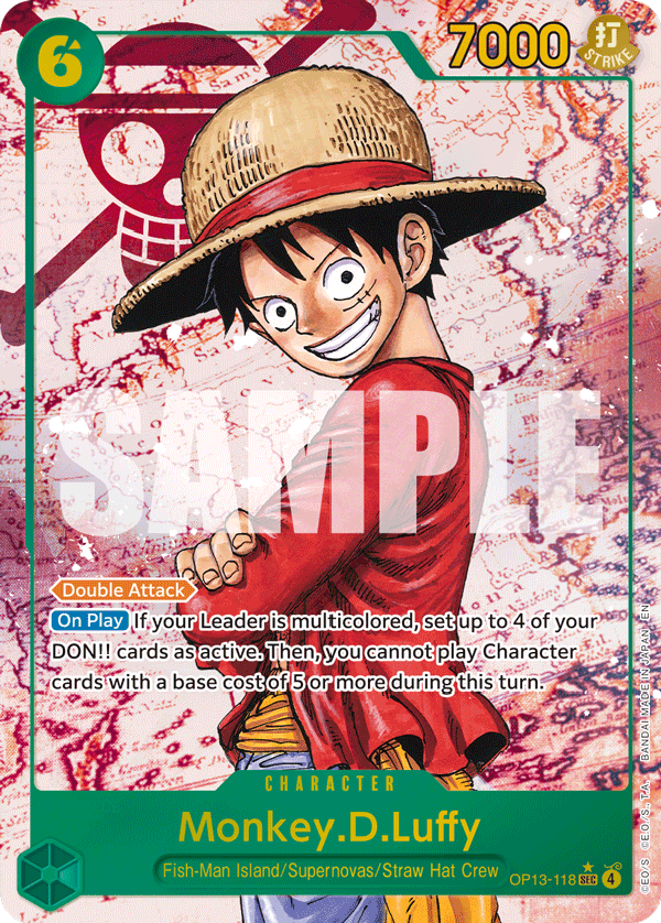 OP13-118, SEC, Monkey.D.Luffy (Alternate Art)