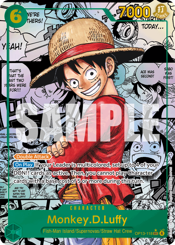 OP13-118, SEC, Monkey.D.Luffy (Manga Rare)