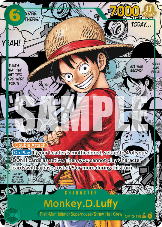 OP13-118, SEC, Monkey.D.Luffy (Manga Rare)