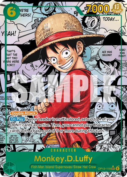 OP13-118, SEC, Monkey.D.Luffy (Manga Rare)
