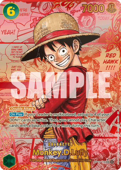 OP13-118, SEC, Monkey.D.Luffy (Red Manga Rare)