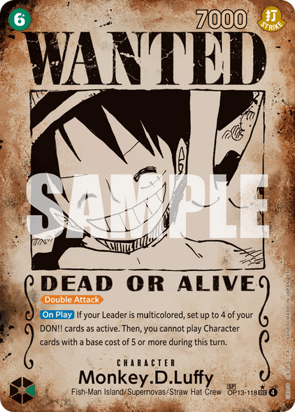 OP13-118, SEC, Monkey.D.Luffy (Special Rare)