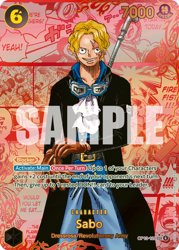 OP13-120, SEC, Sabo (Red Manga Rare)