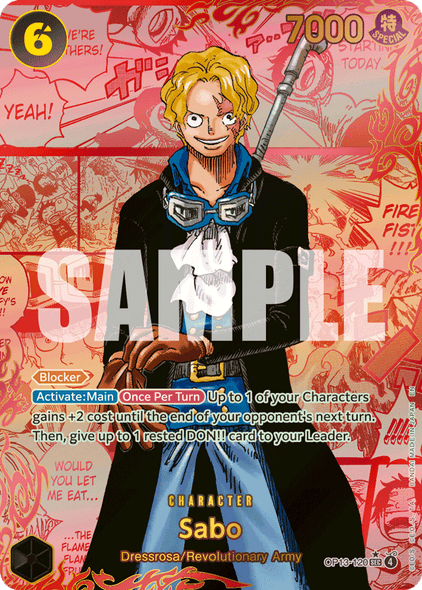OP13-120, SEC, Sabo (Red Manga Rare)