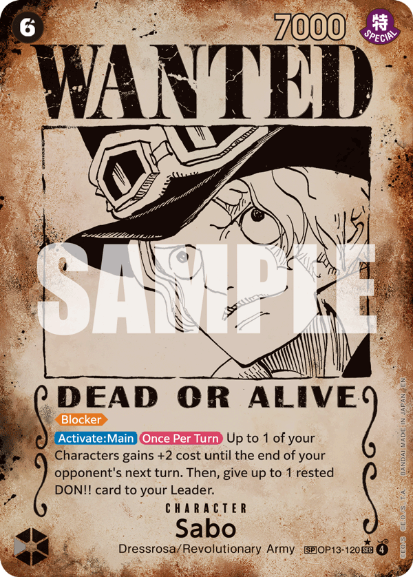 OP13-120, SEC, Sabo (Special Rare)