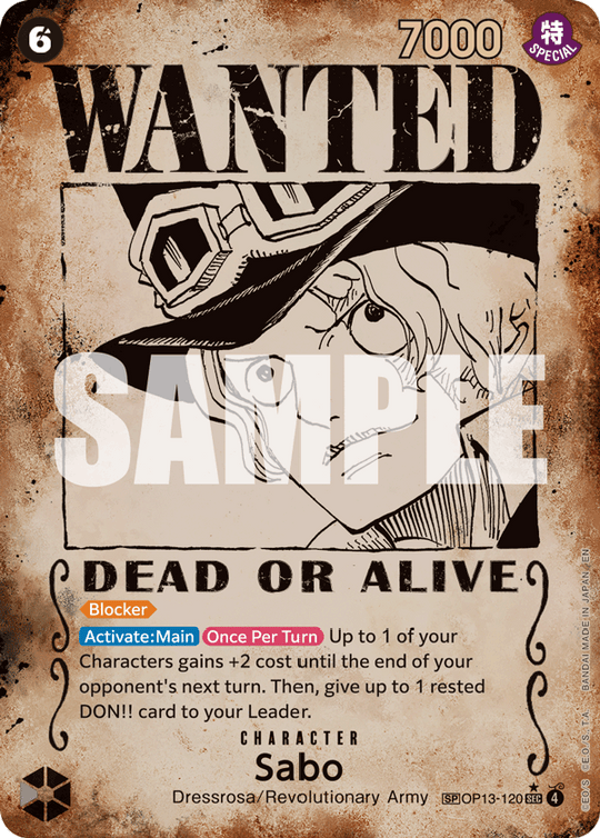 OP13-120, SEC, Sabo (Special Rare)
