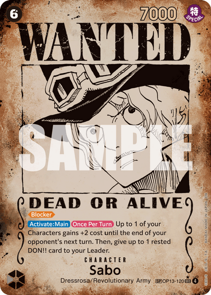 OP13-120, SEC, Sabo (Special Rare)