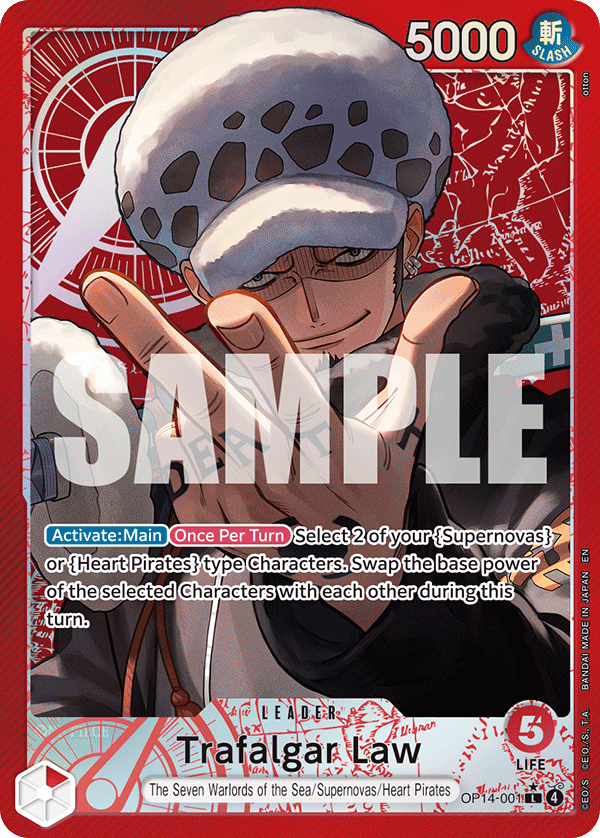 OP14-001, L, Trafalgar Law (Alternate Art)