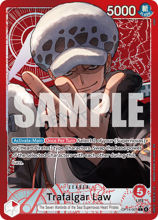 OP14-001, L, Trafalgar Law (Alternate Art)