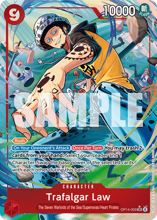 OP14-009, SR, Trafalgar Law (Alternate Art)