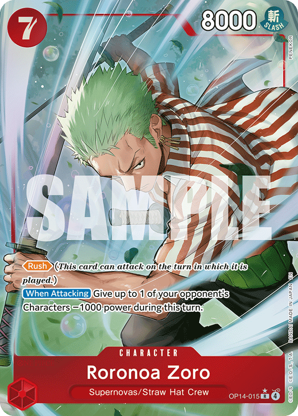 OP14-015, R, Roronoa Zoro (Alternate Art)