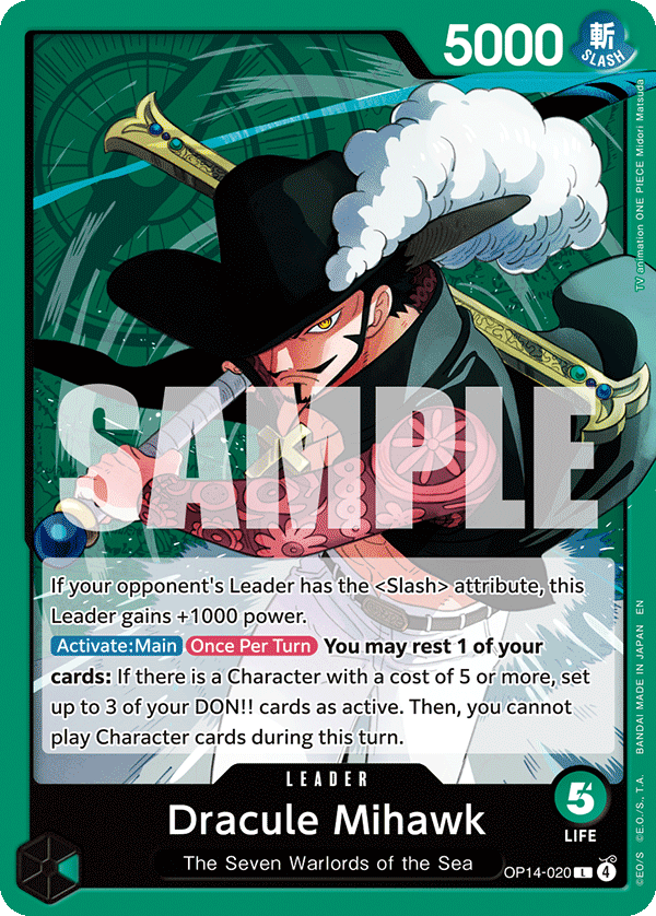 OP14-020, L, Dracule Mihawk