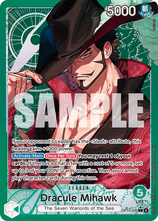 OP14-020, L, Dracule Mihawk (Alternate Art)