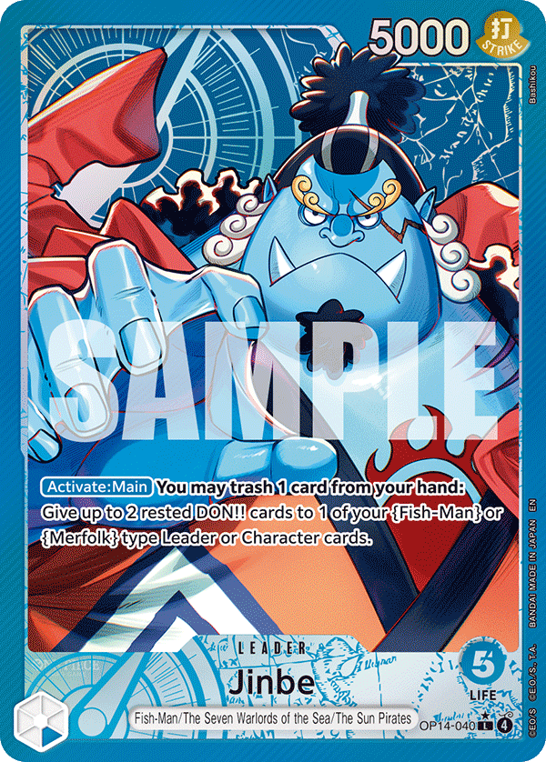 OP14-040, L, Jinbe (Alternate Art)