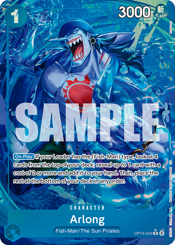 OP14-042, R, Arlong (Alternate Art)