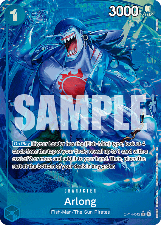 OP14-042, R, Arlong (Alternate Art)
