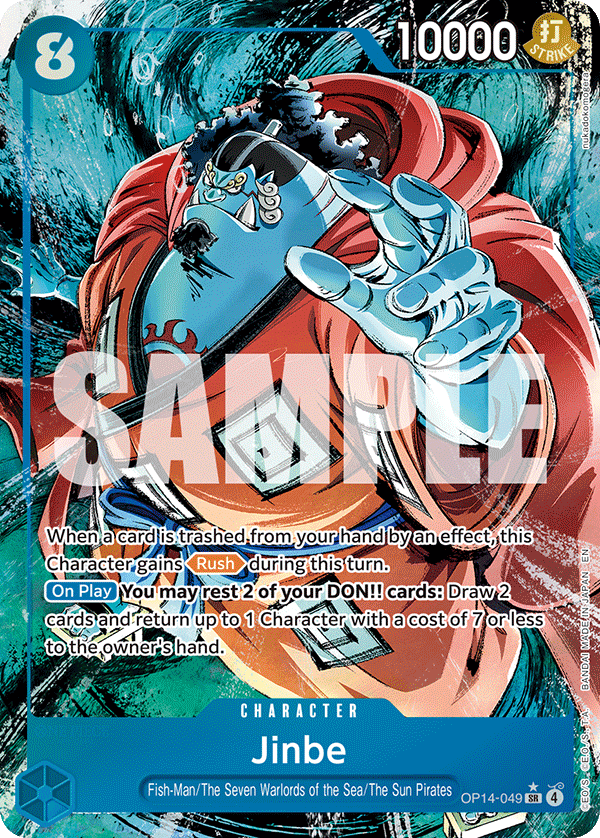 OP14-049, SR, Jinbe (Alternate Art)