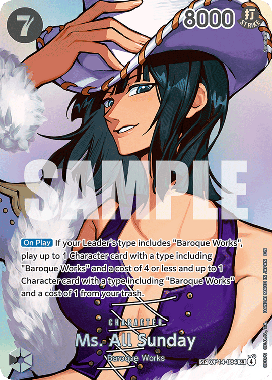 OP14-084, SR, Ms. All Sunday (OP16 Special Rare)