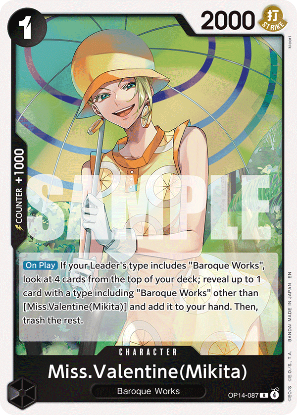 OP14-087, R, Miss.Valentine(Mikita)