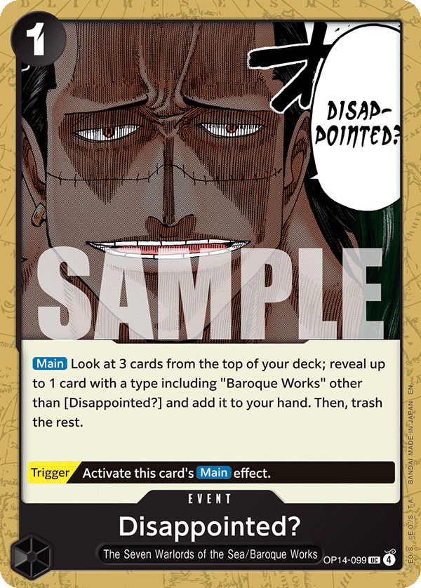 OP14-099, UC, Disappointed?