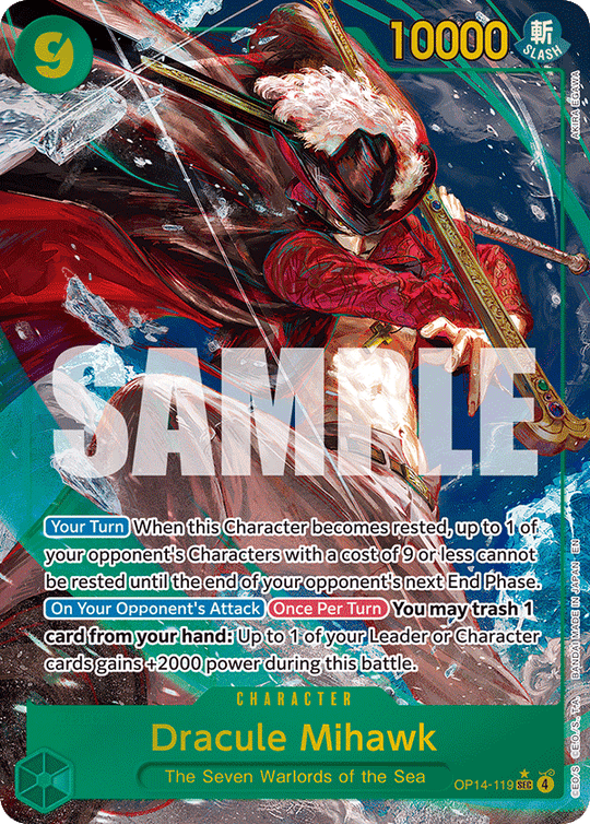 OP14-119, SEC, Dracule Mihawk (Alternate Art)