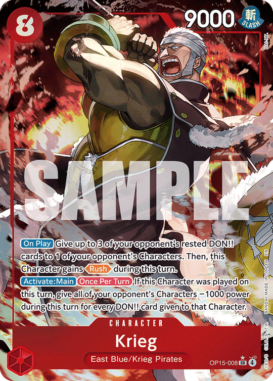 OP15-008, SR, Krieg (Alternate Art)
