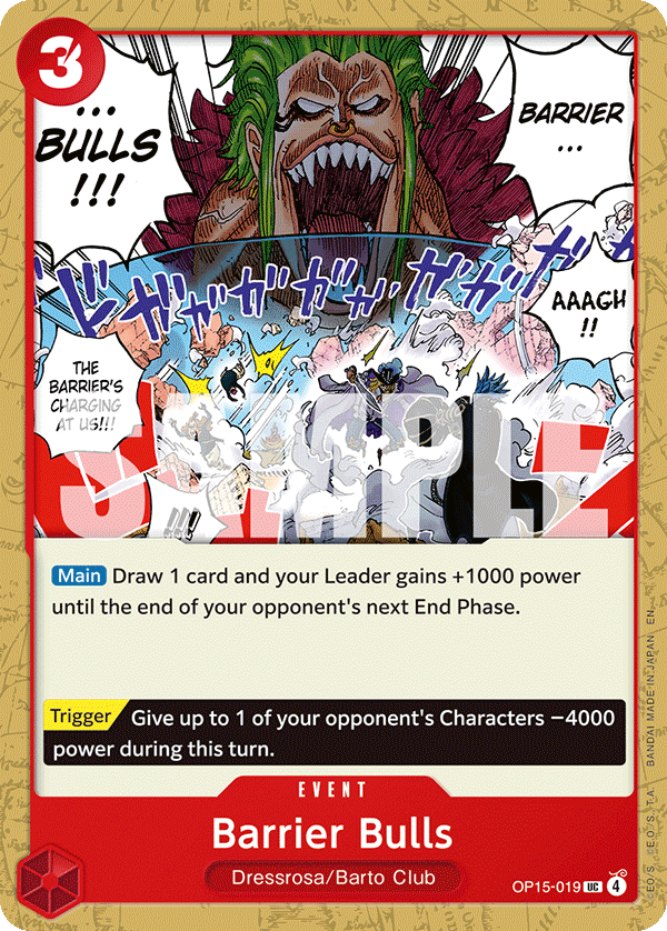 OP15-019, UC, Barrier Bulls