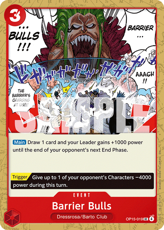 OP15-019, UC, Barrier Bulls