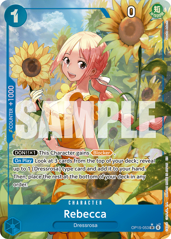 OP15-053, SR, Rebecca (Alternate Art)