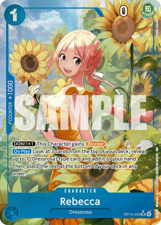 OP15-053, SR, Rebecca (Alternate Art)