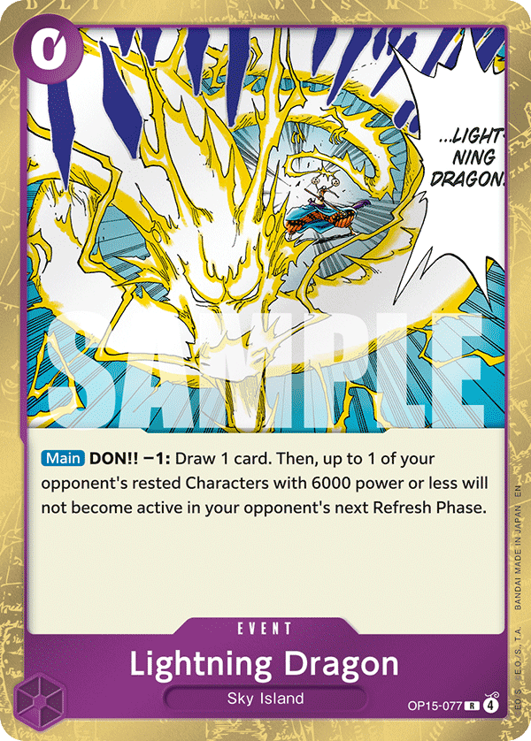 OP15-077, R, Lightning Dragon