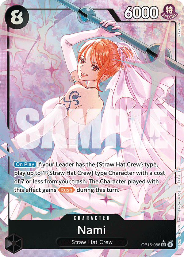 OP15-086, SR, Nami (Alternate Art)