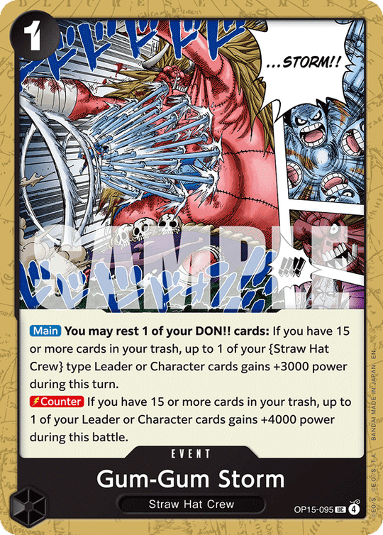 OP15-095, UC, Gum-Gum Storm
